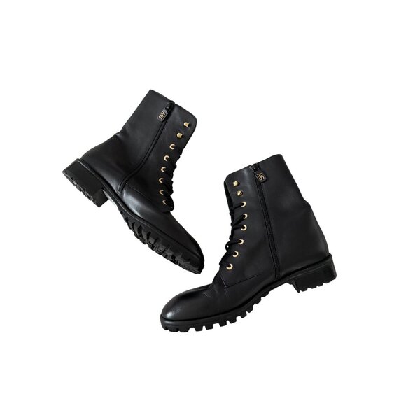 STUART WEITZMAN Laine Black Leather Combat Lace Up Boots Size 9.5 - Picture 11 of 11